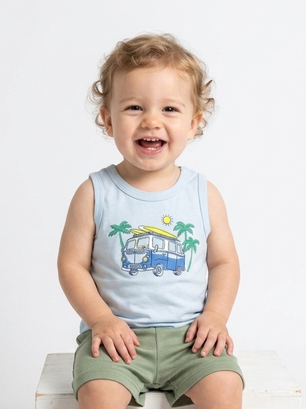 🎉 (18m) Garanimals Summer Surf Van 2-Piece Tank & Shorts Set